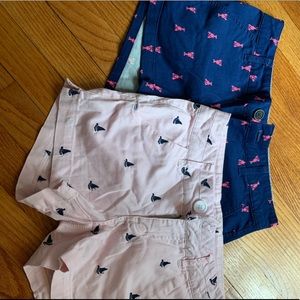 Two pairs, nautical summer shorts